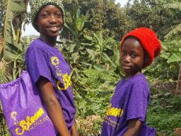 WACENA girls with gift bags from Bloom Nation.