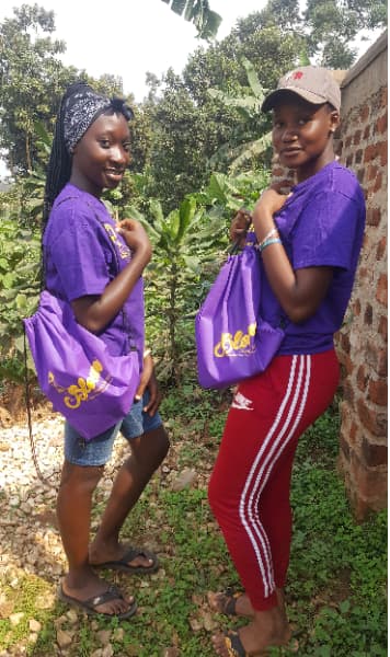 WACENA Girls in Uganda With Gifts from Bloom-USA.